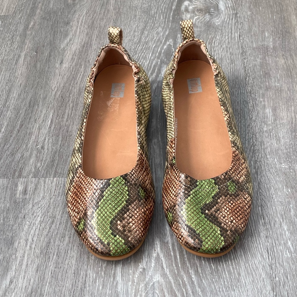 Fitflop Multicolor Snakeskin Flats